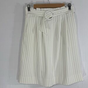 H&M Women‎ Paper Bag Stripe Lined Mini Pullon Casual Office Wear Skirt Size 6